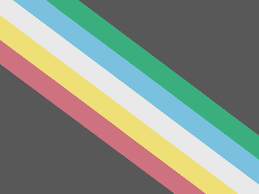 the disability pride flag: a black background with red, yellow, white, blue, and green diagonal stripes