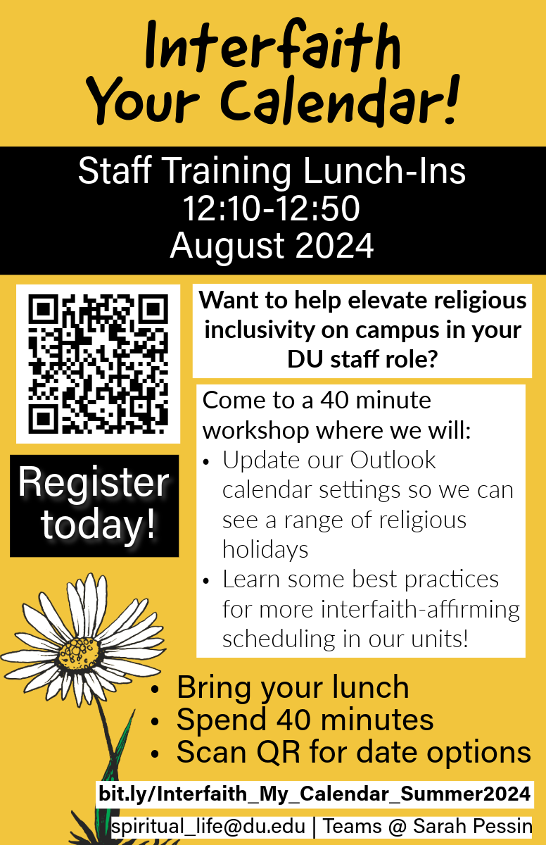 Interfaith Your Calendar Staff Invite August 2024