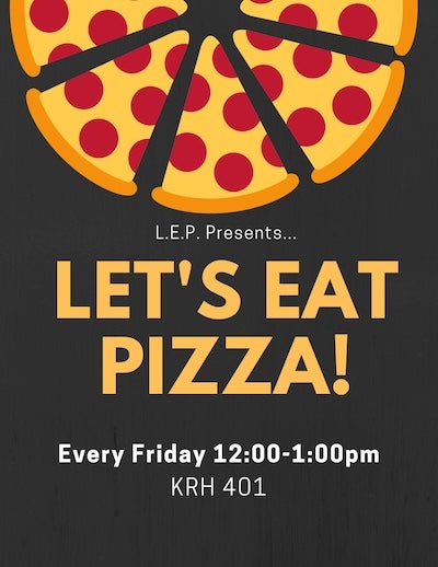 lets eat pizza flyer