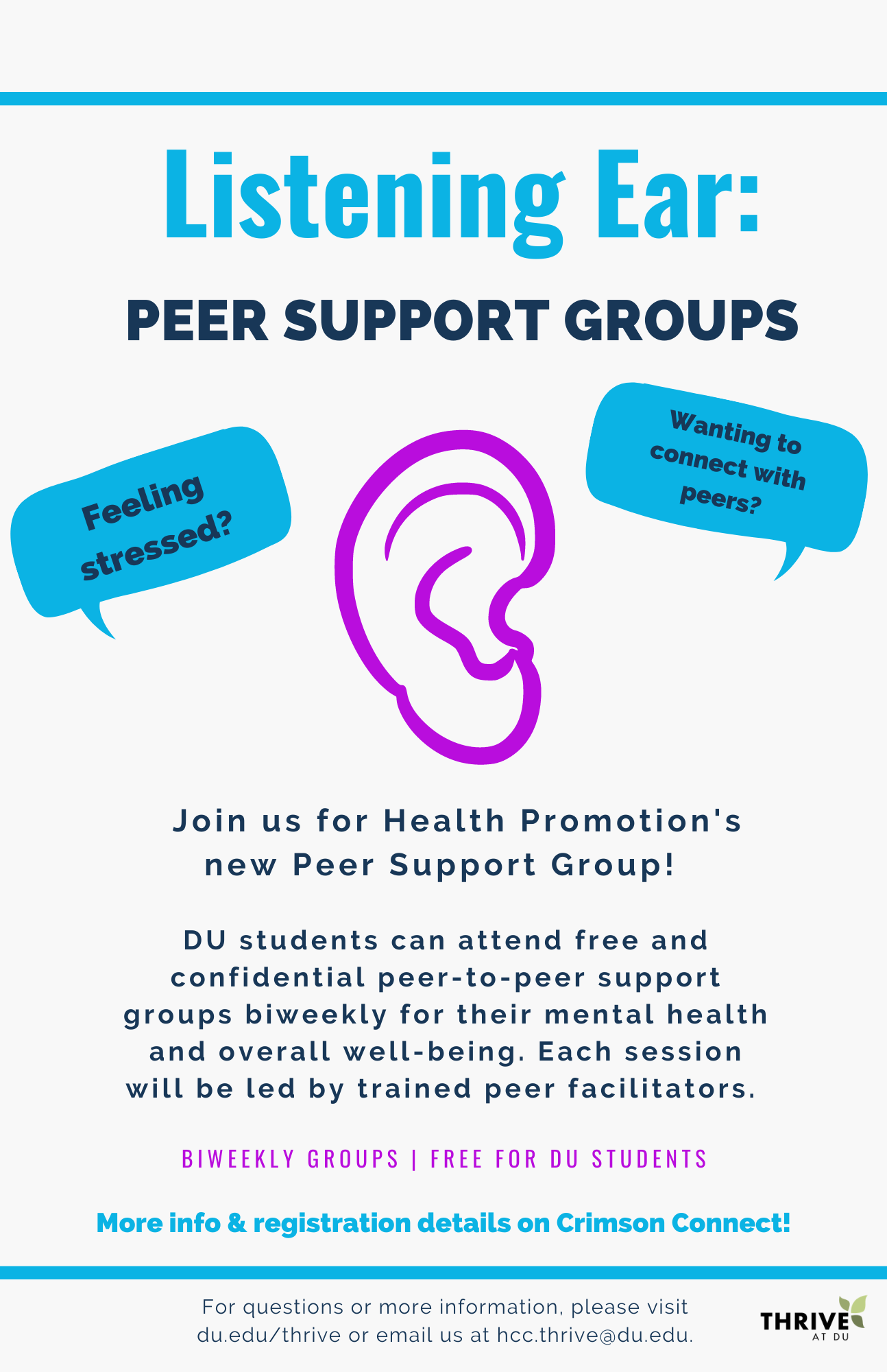 peer support groups flyer