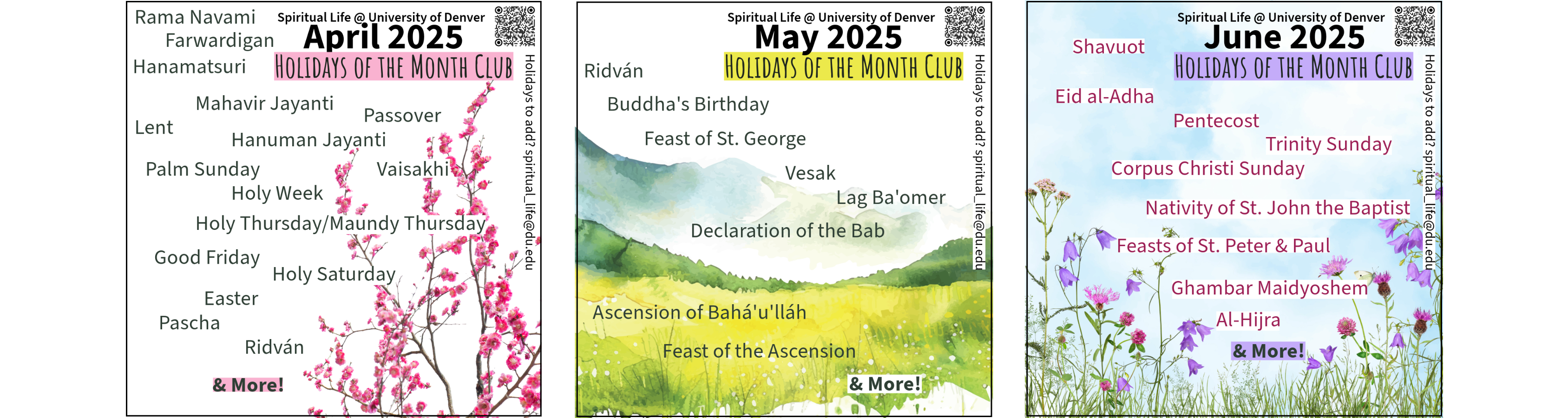 Spring 2025 holiday posters