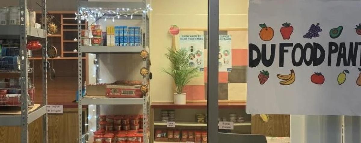 view into the food pantry suite