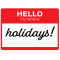 holiday hello name tag image
