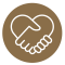 icon of two clasped hands forming a heart