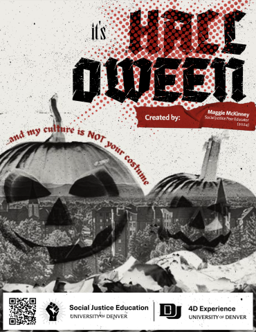 Mazine cover with text it's halloween and my culture is not your costume