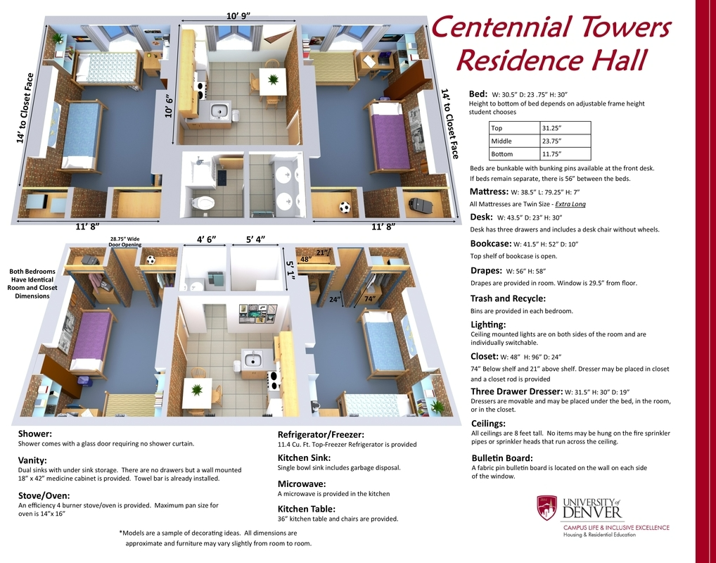 Centennial Towers floor plan and dimensions